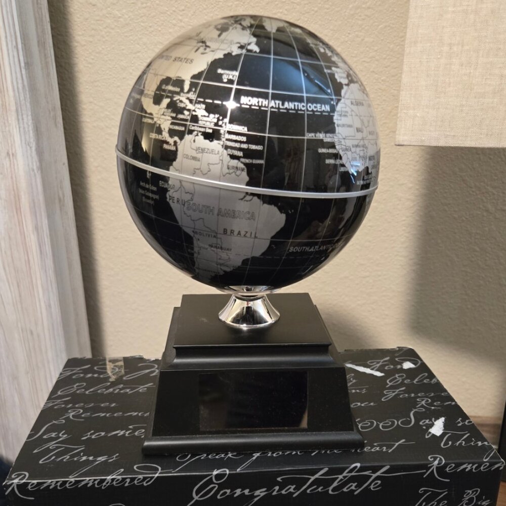 Solar Spinning Black Globe